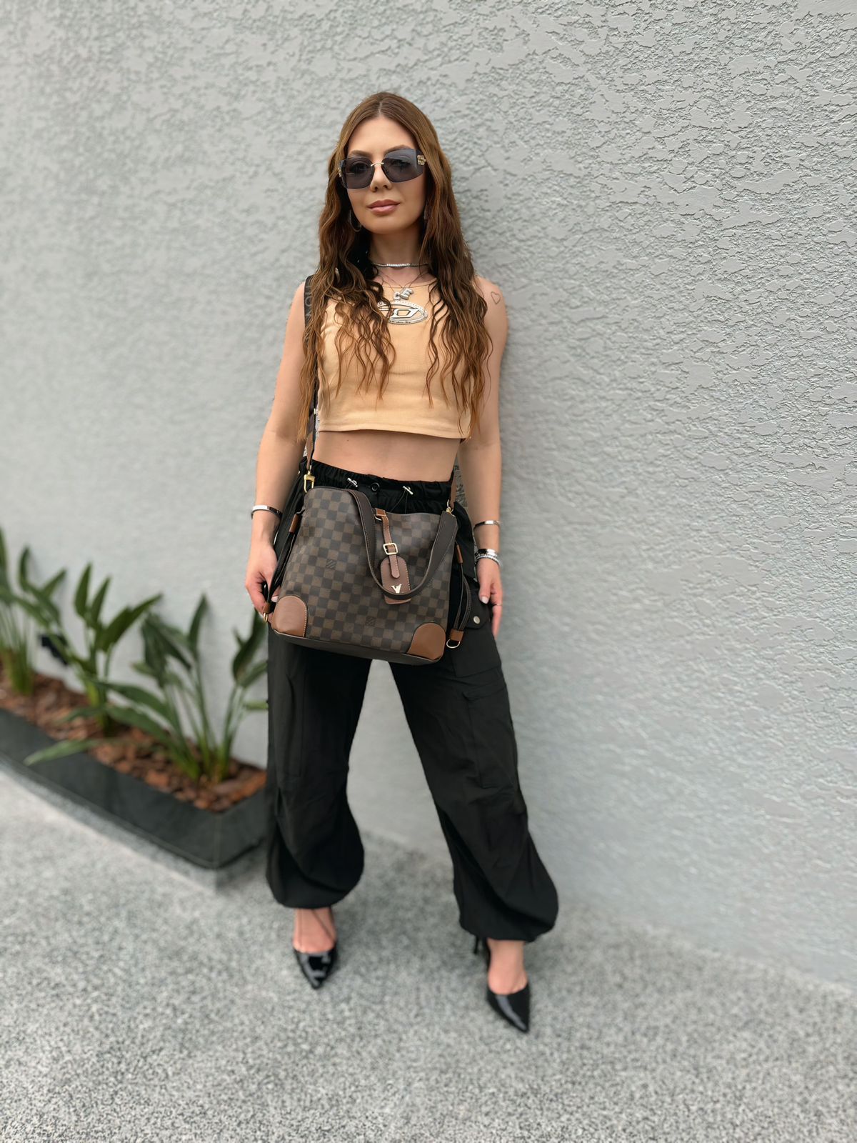 Bolsa Média de Couro Louis Vuitton Astrid