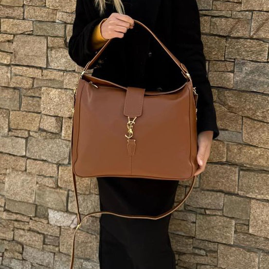 Bolsa de Couro Yves Saint Laurent Serena