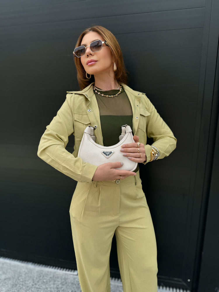 Bolsa de Couro Prada Canoa Luna