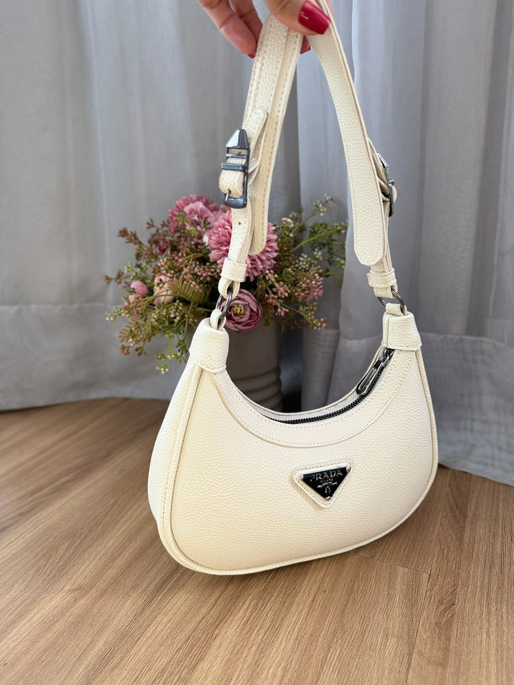 Bolsa de Couro Prada Canoa Luna