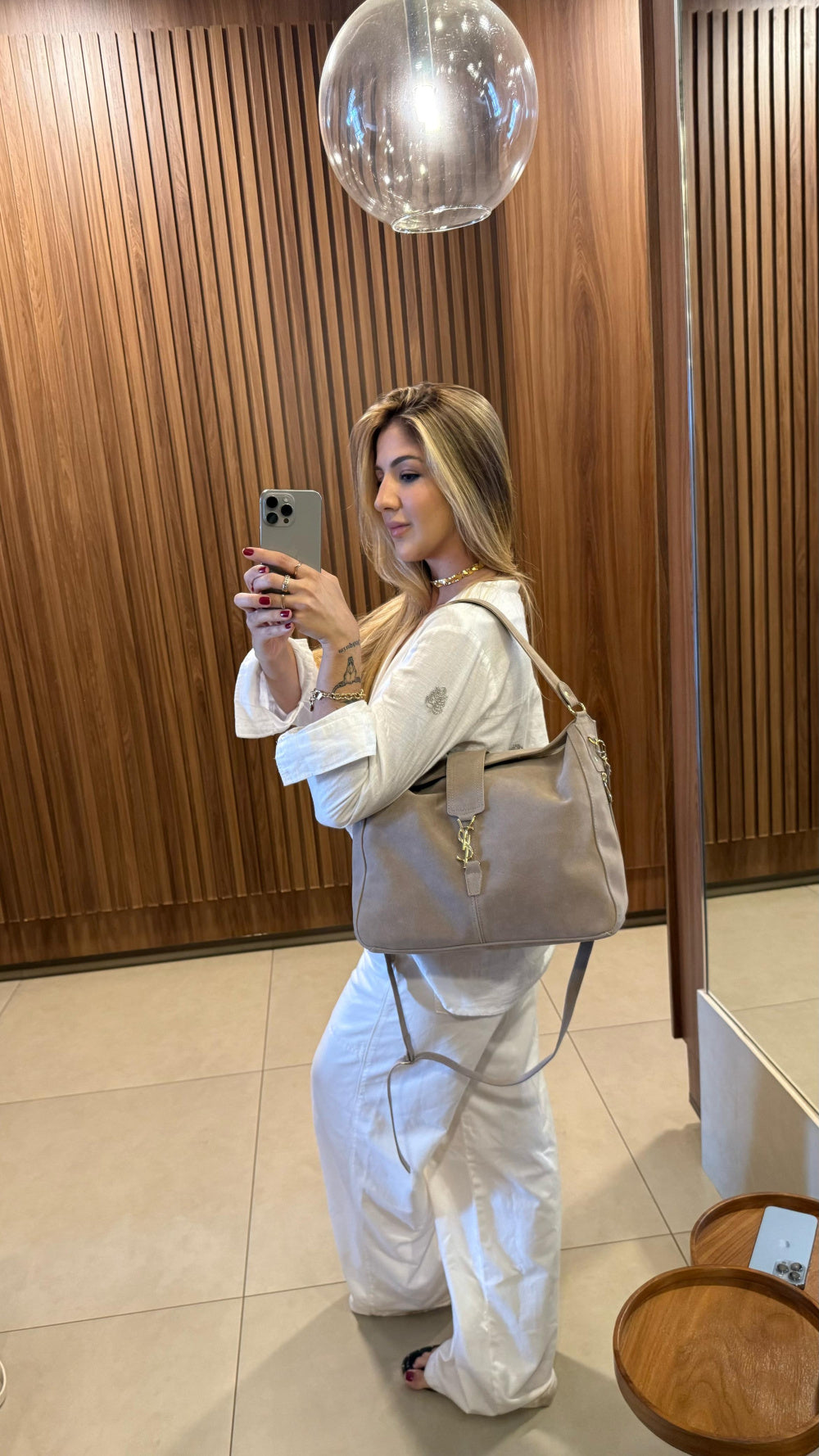 Bolsa de Camurça Yves Saint Laurent Serena