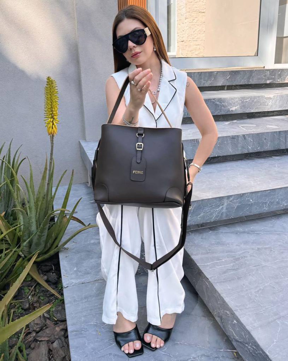 Bolsa de Couro Feine Astrid