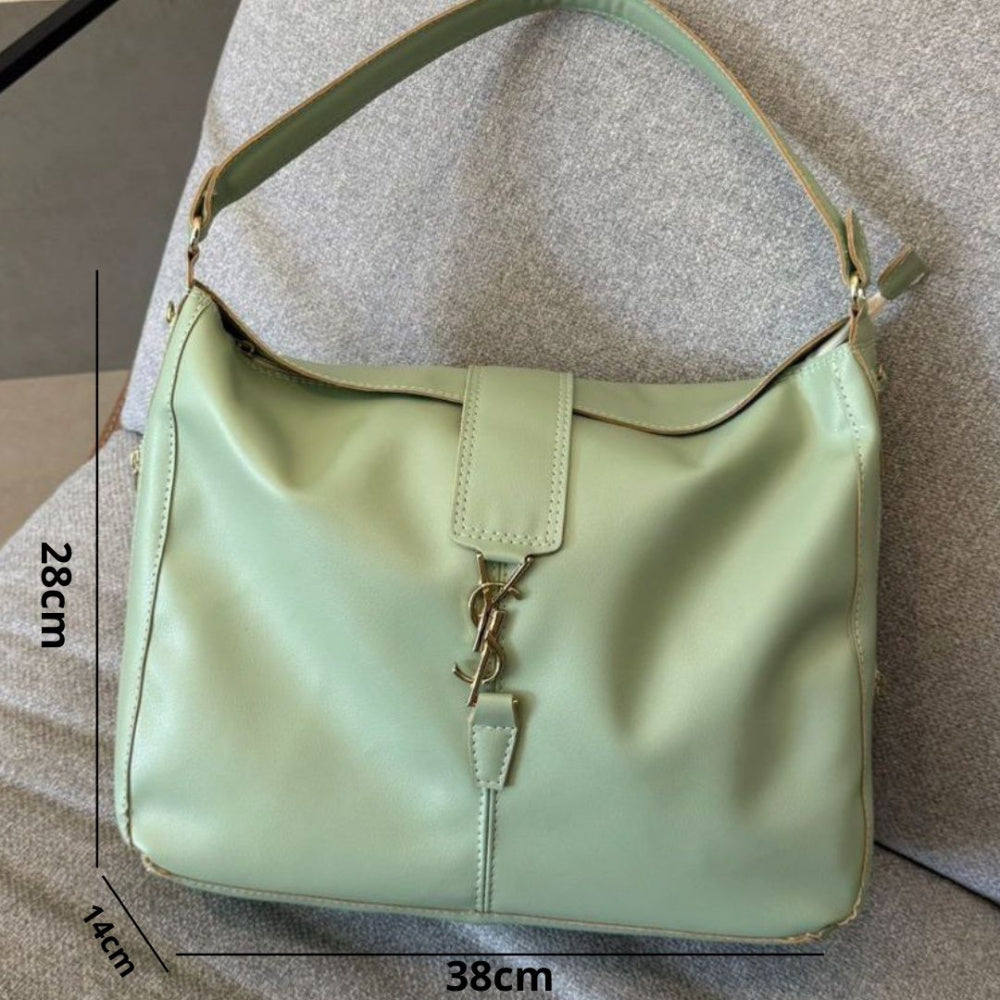 Bolsa de Couro Yves Saint Laurent Serena