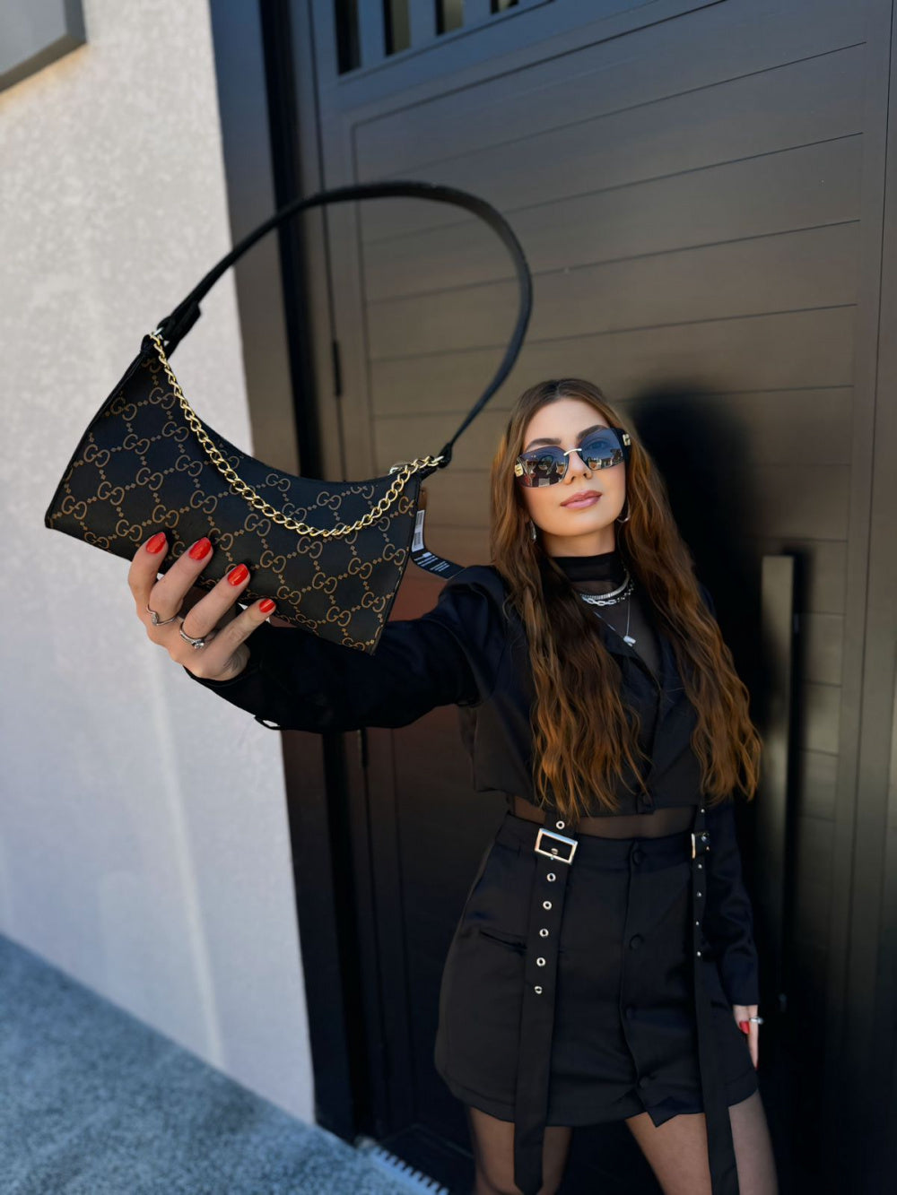 Bolsa Gucci de Couro Pequena Florença