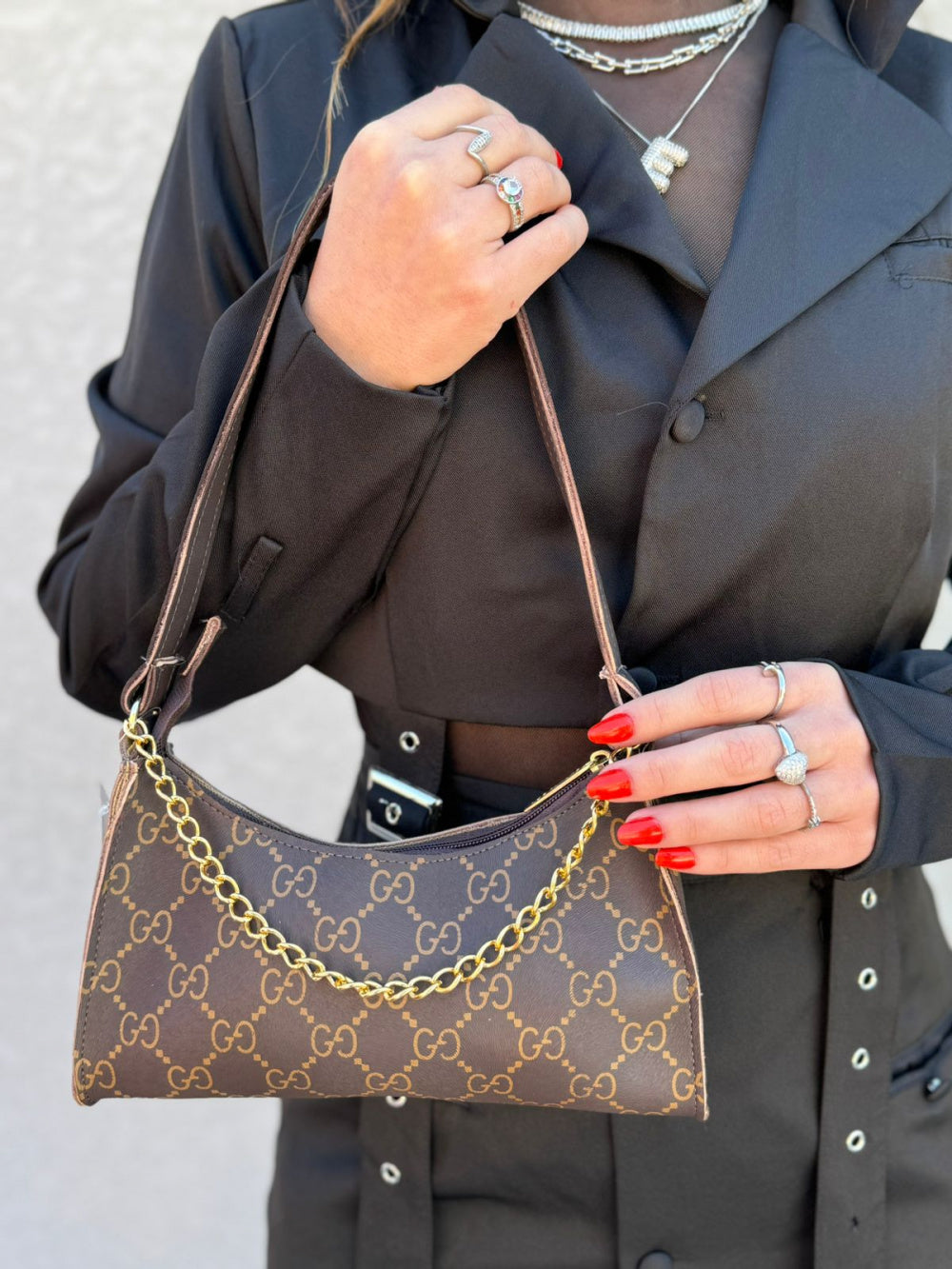 Bolsa Gucci de Couro Pequena Florença