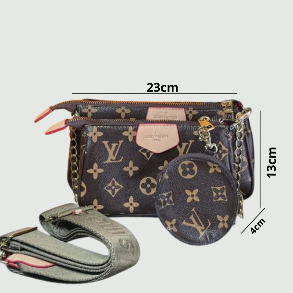 Bolsa Pochete Louis Vuitton com Porta Moedas 3 em 1