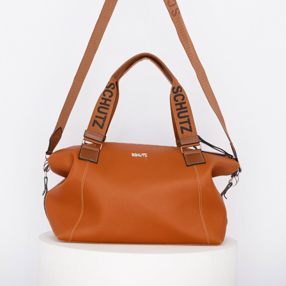 Bolsa Schutz Expansível grande de Couro 2 em 1