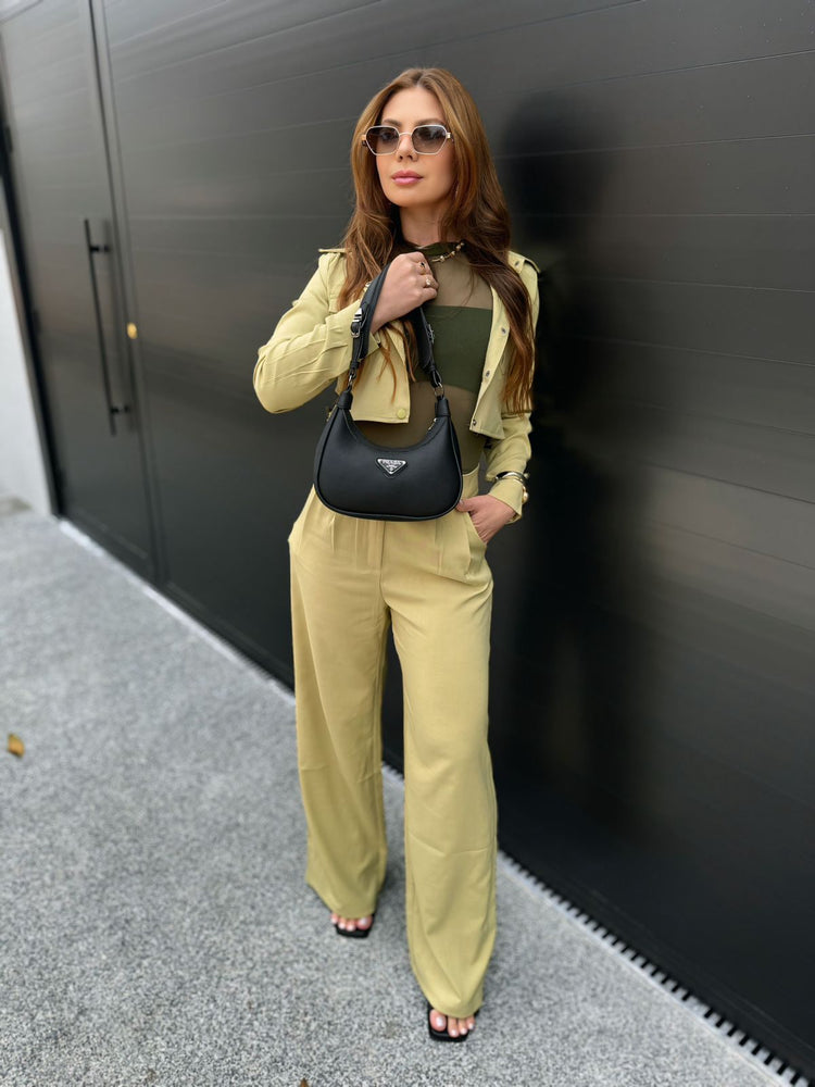 Bolsa de Couro Prada Canoa Luna