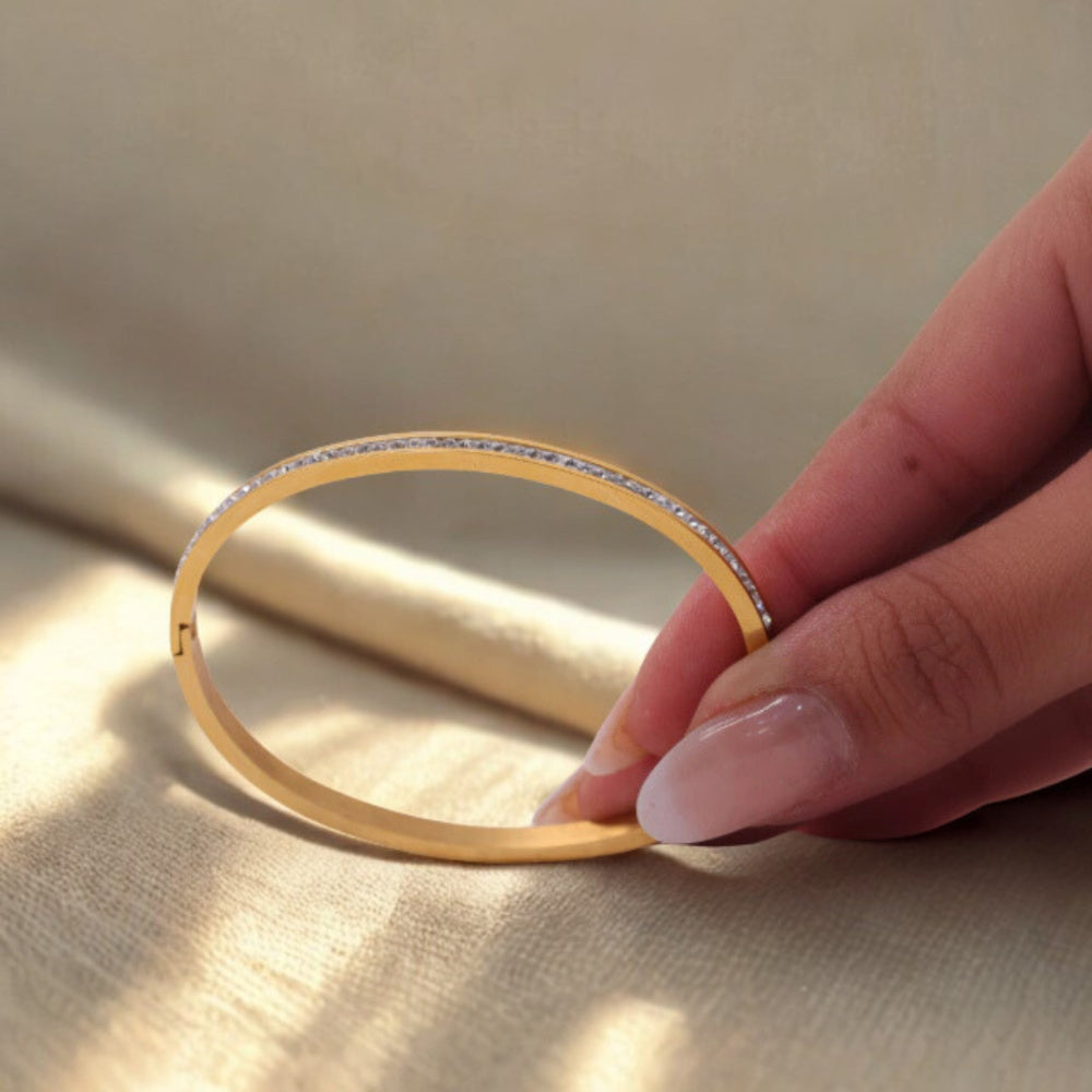 Pulseira Feine Banhada a Ouro Minimalista Luna