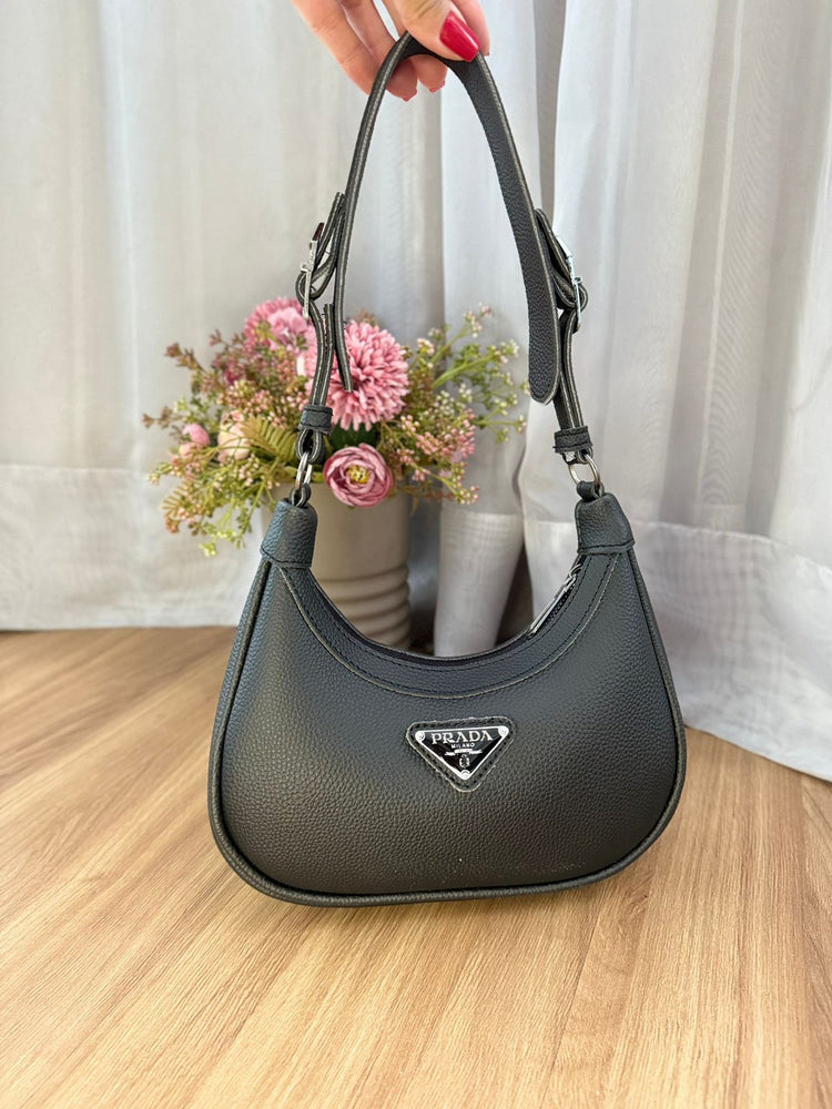 Bolsa de Couro Prada Canoa Luna