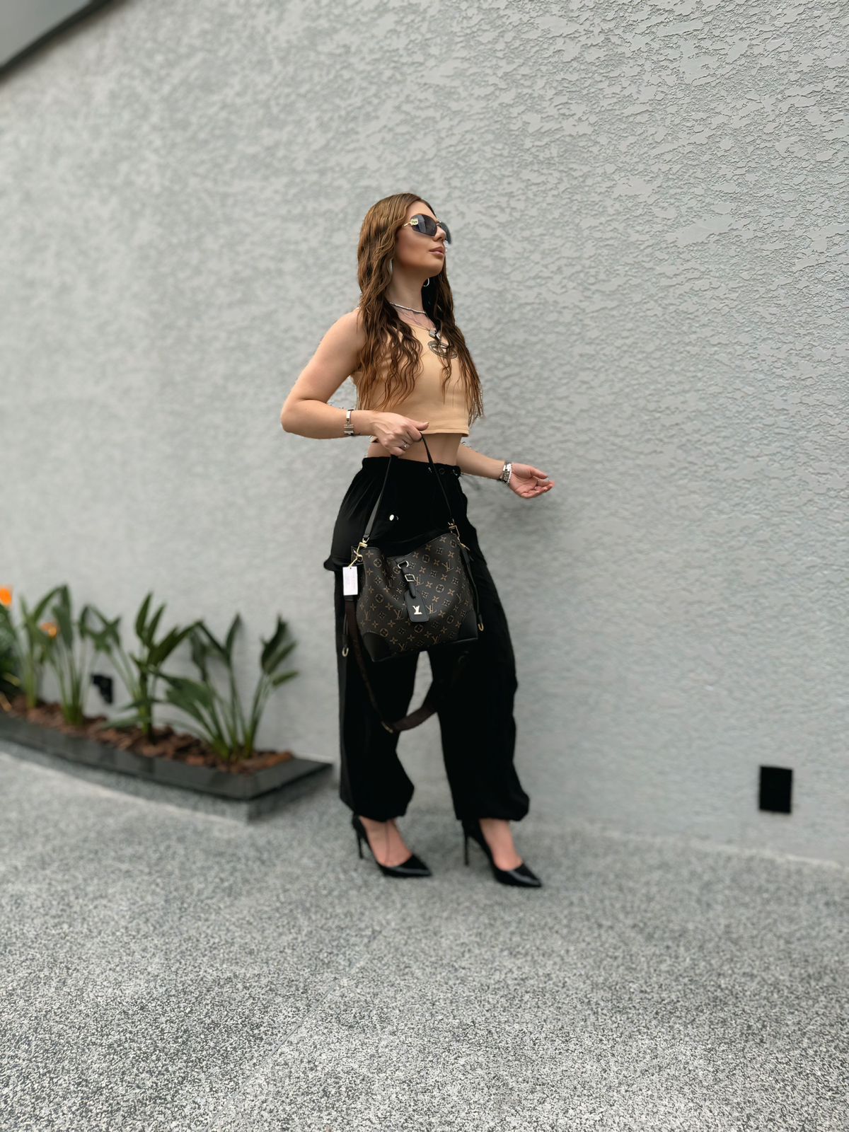 Bolsa Média de Couro Louis Vuitton Astrid