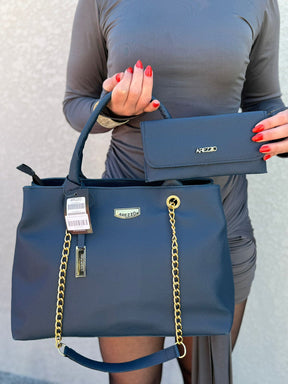 Bolsa de Couro Arezzo + Carteira de Brinde