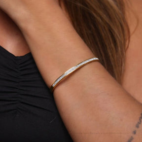 Pulseira Feine Banhada a Ouro Minimalista Luna